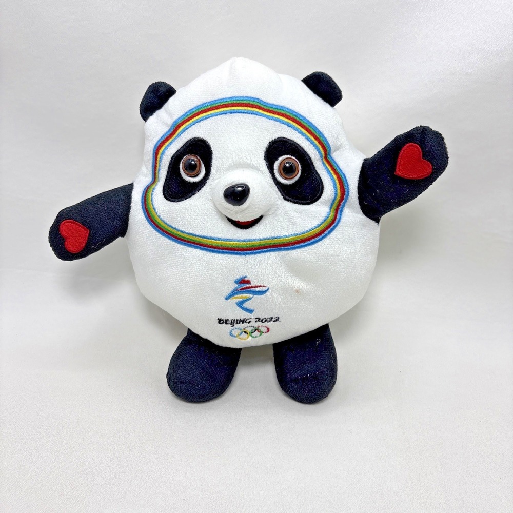 Beijing 2022 Olympics Panda Mascot Plush Figure 9‎ In White Black Multicolor